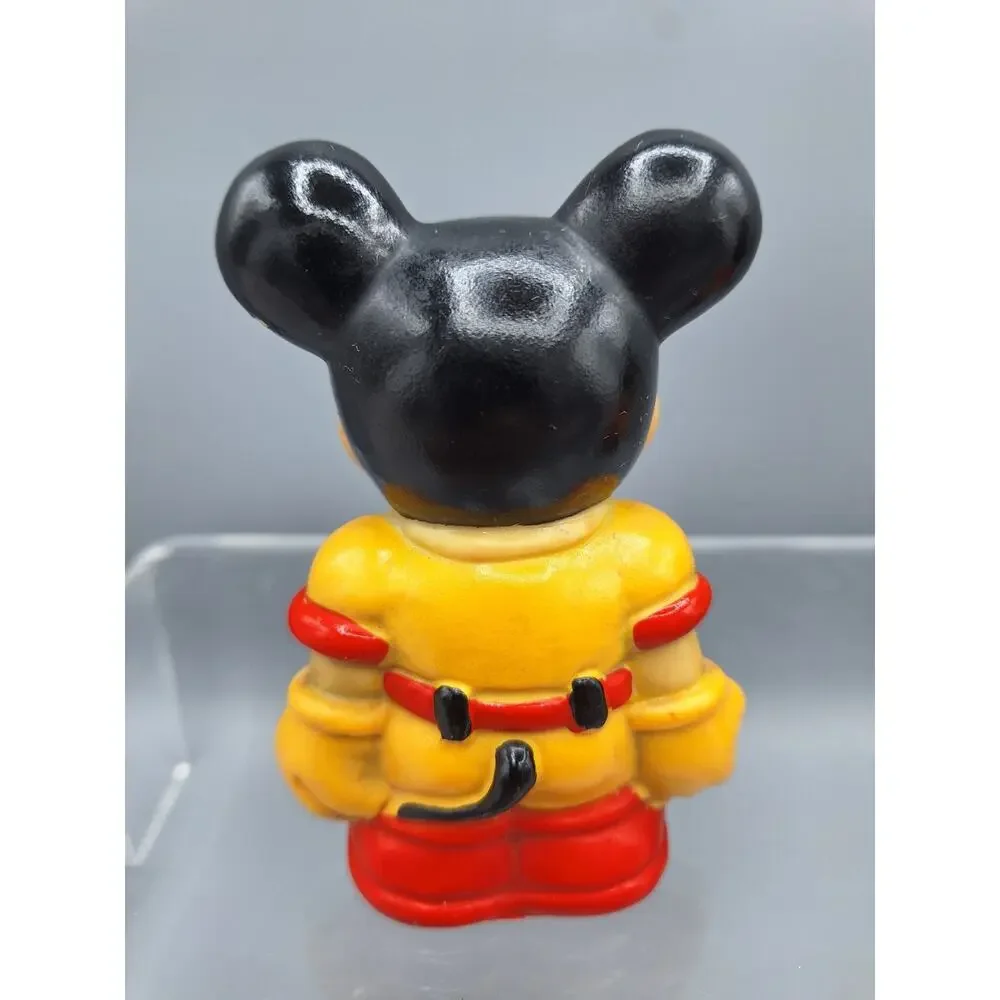 Walt Disney Productions~Vintage Mickey And Mini Mouse~4 Inch Tall~With Squeaker